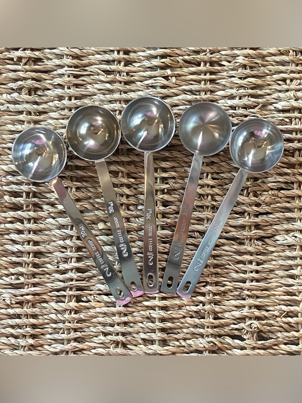 Stainless Steel Coffee Serving Spoons Set of 5